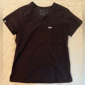 FIGS Catarina Scrub Top Espresso XXS
